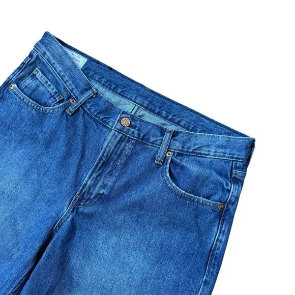 Women’s GAP Low Rise Wide Leg Jeans Ripped Hem (Low Rise Stride) 100% Cotton - Picture 3 of 11